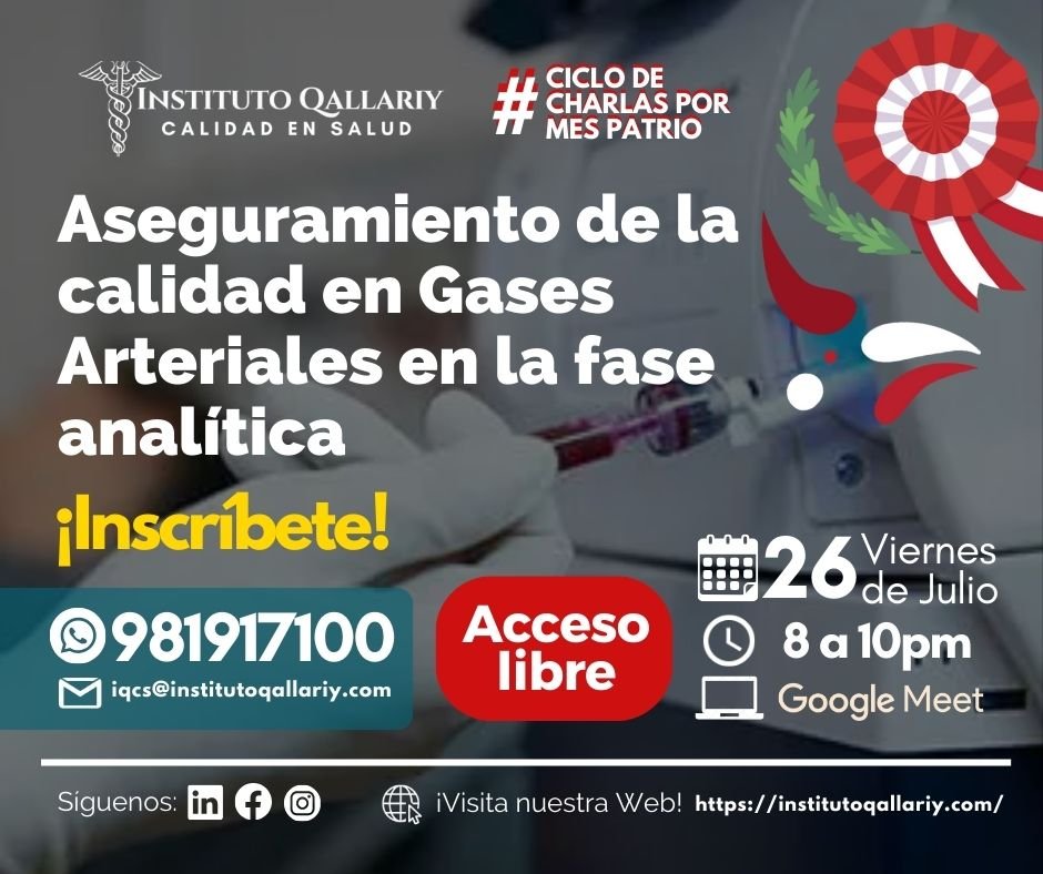 Aseguramiento de la calidad en Gases Arteriales en la Fase Analítica