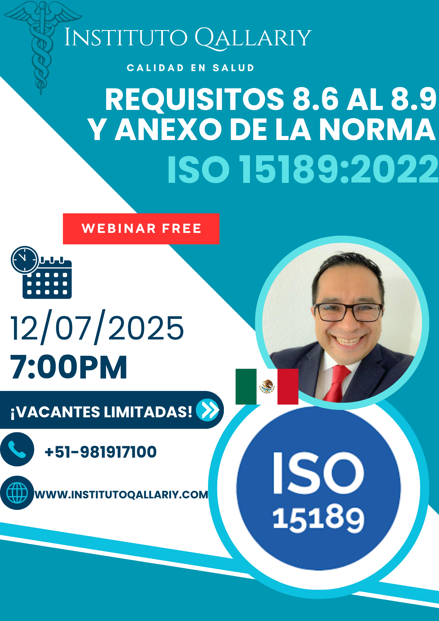 Requisitos 8.6 al 8.9 y anexo de la Norma ISO 15189:2022