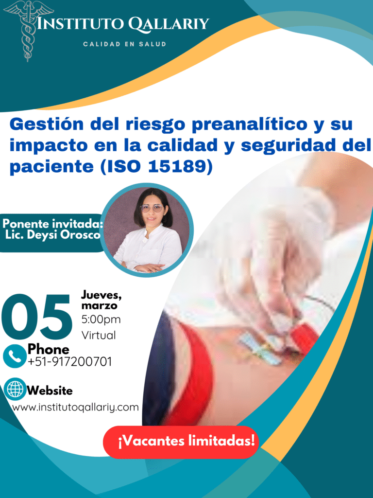 Gestión del riesgo preanalítico y su impacto en la calidad y seguridad del paciente – ISO 15189