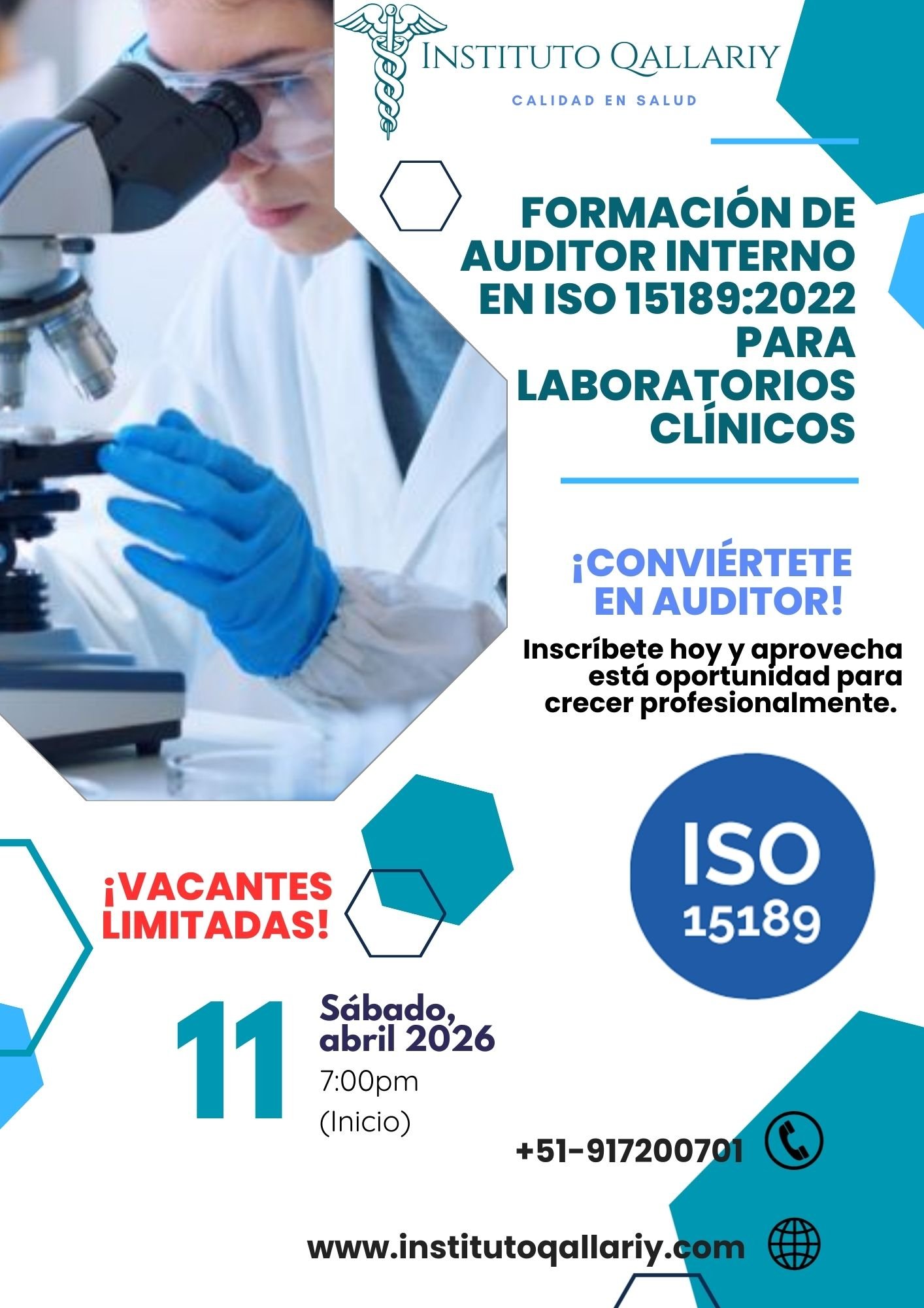 Formación de auditor interno ISO 15189:2022