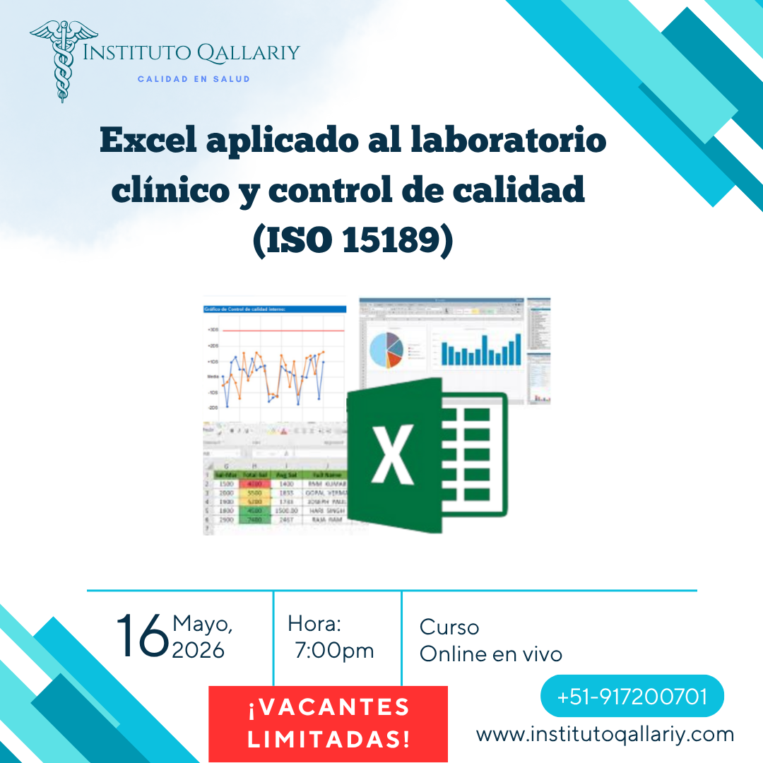 Excel aplicado al laboratorio clínico y control de calidad según ISO 15189.
