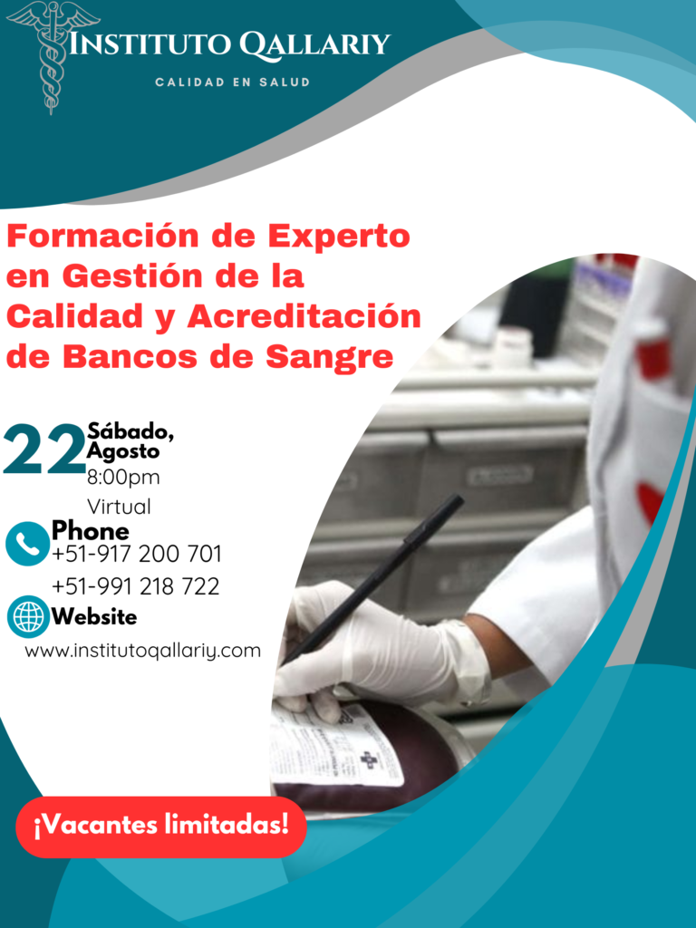 Formación de Experto en Gestión de la Calidad y Acreditación de Bancos de Sangre
