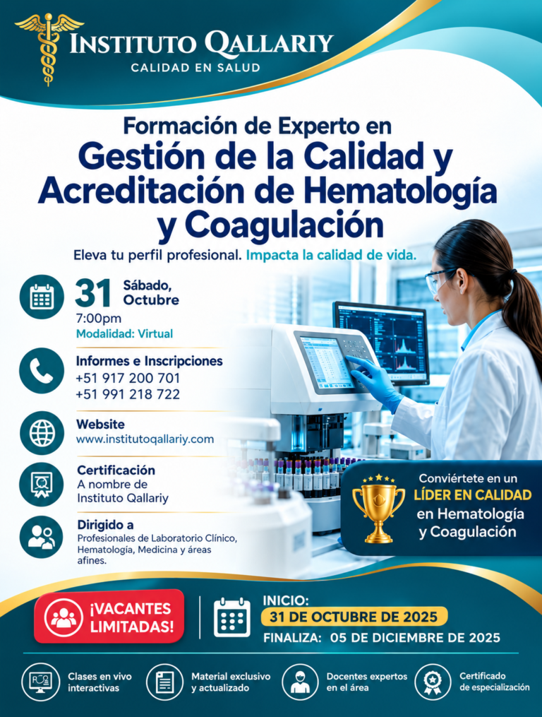 Formación de Experto en Gestión de la Calidad y Acreditación de Hematología y Coagulación